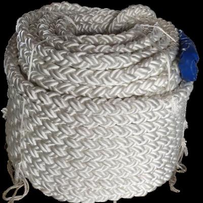 China Custom Made Highest Abrasion Resistance Nylon 8 Strand Braided Rope Mooring Ropes for sale