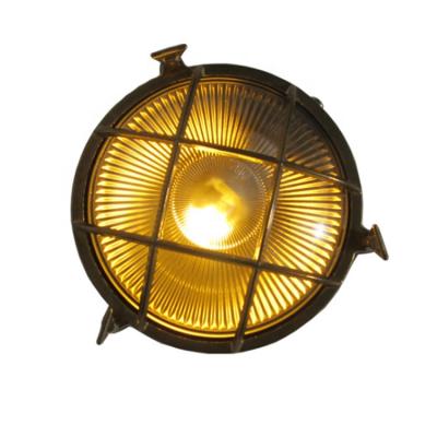 China Materials Brass Ceiling E27 8W IP65 Round Bulkhead LED Glass Bulkhead Oval Brass Lights for sale