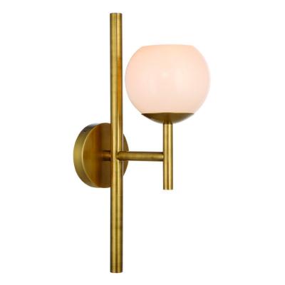 China Mid Century Modern Decorative Sconces Lights Half Moon Rod Ball Sconce Lamp Bathroom Lights Contemporary Glass Wall Sconce for sale