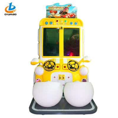 China Outdoor Cartoon Racing Arcade Machine / Double Players Car Racing Game Machine for sale