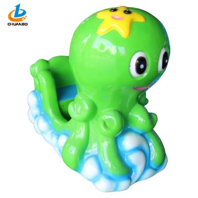 China Green Electric FRP Coin Operated Ride On Toys With High Definition LED Screen for sale