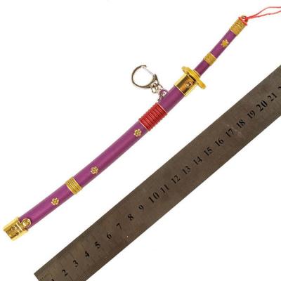 China Wholesale Custom Made Japan Metal Mini Purple Magic Sword Key Chain From Manufacture for sale