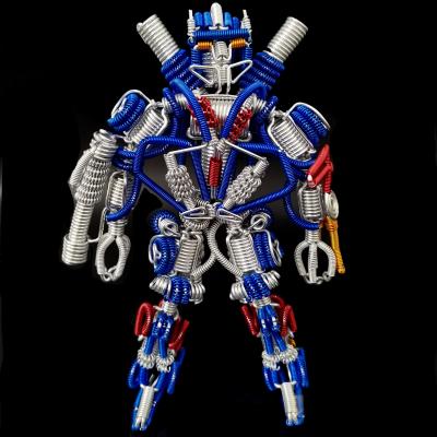 China America Excellent Craft Creative Aluminum Wire Robot As Home&Office Decoration for sale