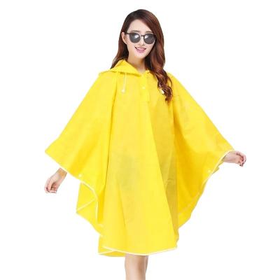 China 100% Waterproof Fashion Long Raincoat Eva Raincoat For Adult Hooded Poncho for sale