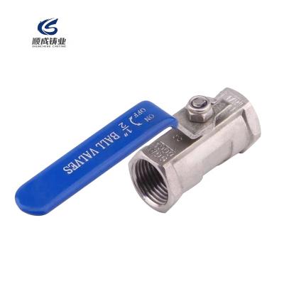 China General Hot Sale Ball Valve One Piece Female Thread Stainless Steel Ball Valve 1pc For Water Oil And Gas 1/2