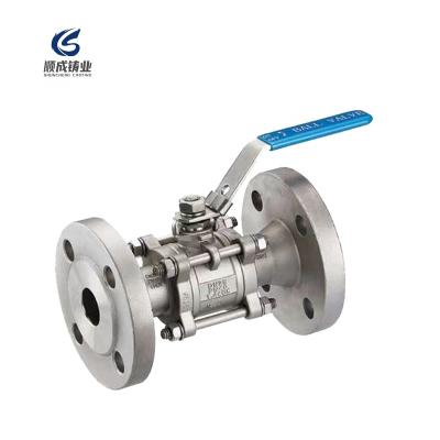 China Hot Sale General DIN 3 SS 316/304 Flange Ball Valve PC Stainless Steel Flange Ball Valve for sale