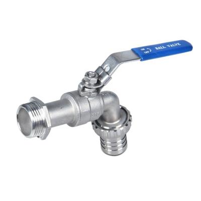 China Garden Hose Faucet PN16 General Thread MxM l Bibcock Stainless Steel With Spout 1/2