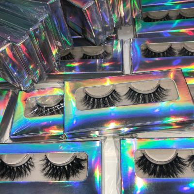 China 25-30 Times Wholesale Eyelashes Packaging Box Custom Logo Glittery Shiny False Eyelashes Packaging Box for sale