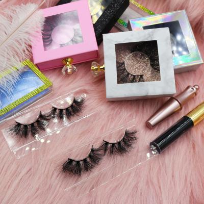 China Custom Wholesale Soft Natural Dramatic 5d 25mm Eyelash Packaging Box Lashes Natural Mink Bomb Eyelashes Vendor for sale