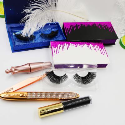 China Natural Soft Wholesale Private Label False Mink Lashes Custom 3d Eyelashes 3d Packing Silk Lashes for sale