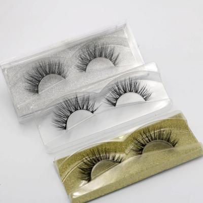 China Brand New 2020 Soft Natural Clean Natural Black Cotton Stem 3d Faux Mink Lashes for sale