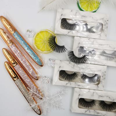 China 22mm natural soft faux mink eyelashes private label wholesale custom mink lashes3d eyelash packaging box for sale