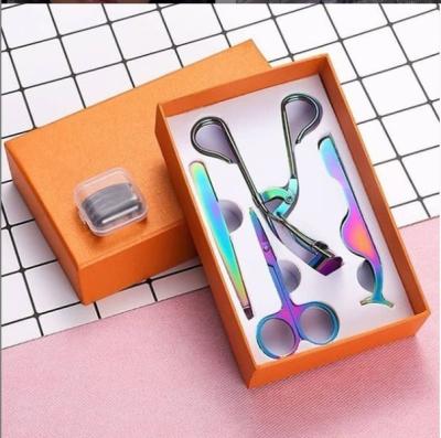 China Special beauty tweezer sets and eyelash curler set with custom eyelash curler private label heated pink eyelash curler for sale