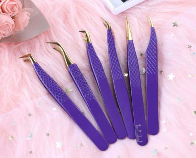 China Professional Wholesale High Quality Eyelash Extension Tweezers Eyelash Tool Kit Volume Eyelash Tweezers Case Best Tweezers for sale