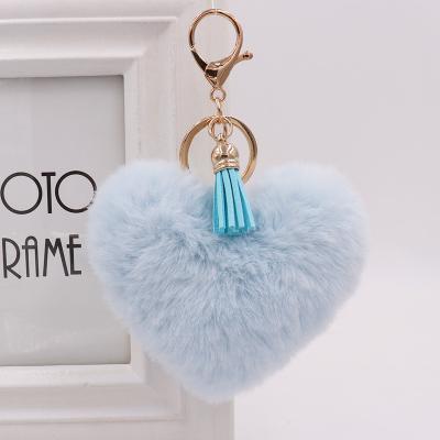 China Lady Handbag Keyring Handmade Tassel Accessories Key Chain Pendant Decoration Multicolor Tassel Heart Tassel Key Chain Promotion Gift for sale