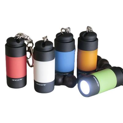 China Durable Factory Direct Group Mini Plastic Flashlight USB Charging Portable Led Outdoor Flashlight Key Chain Light for sale