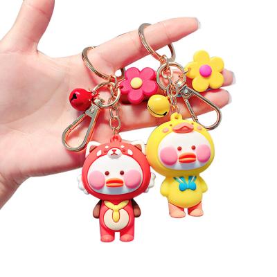 China Silicone 12.5cm*4cm Bag Car Key Chain Rubber Key Chain Women Keychains for sale