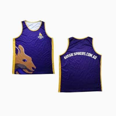 China Roadstar QUICK DRY Custom Design High Quality Full Sublimation Tank Top for sale