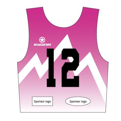 China Roadstar Breathable Sublimation Printing Alpine Race Bibs Custom Ski Number Bibs for sale