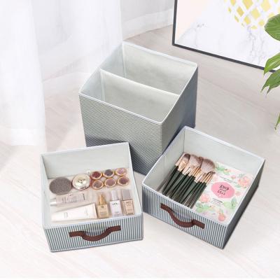 China Folding Folding Oxford Cloth Underwear Clothing Storage Box Organizer Basket Cube Trash Can Clothes Drawer Closet Helving Organizer for sale