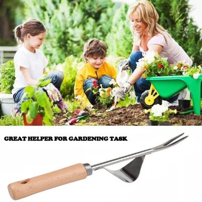 China Mulit-purpose wooden handle grass weeder for garden weeding, potted plants weeding, and weeding near trees. for sale