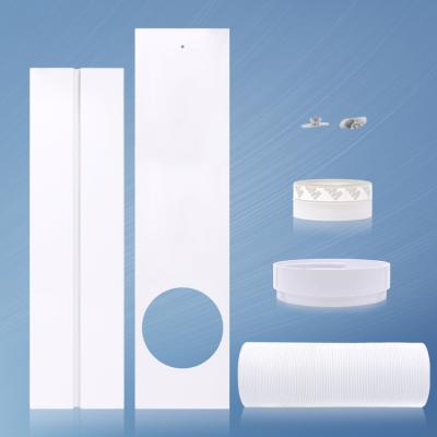 China Simple Wholesale Portable AC Accessories Factory Installation Panel PVC Duct Tube Adapter Window Home Slide Kit Plate Air Conditioner Install for sale