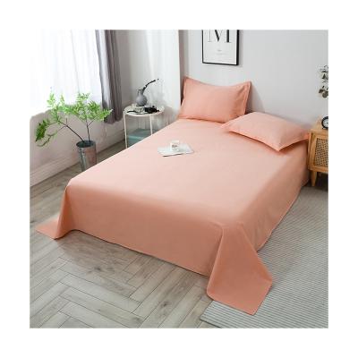 China Anti-Pulling Factory 100% Cotton Bed Sheets Home Flat Sheets With Pillowcase for sale