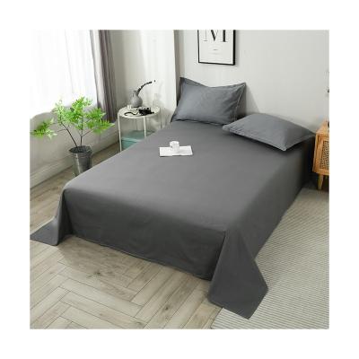 China Anti-Pull Bed Linen Luxury Gray Color 100% Cotton Bed Sheets Set Luxury Bedding Set for sale