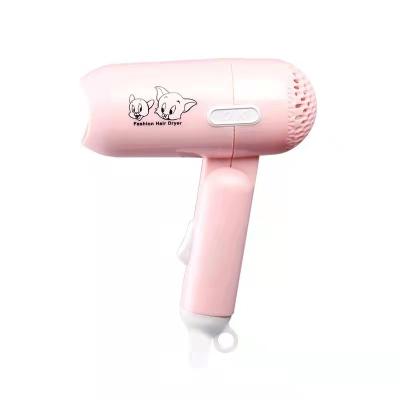 China New 2021 Wholesale Student Folding Portable Small Cartoon Hair Dryer For Travel for sale