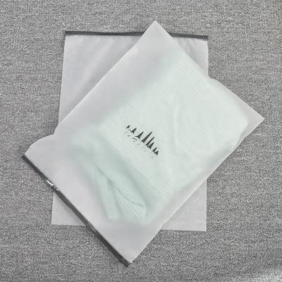 China Poly zip lock bags logo apparel bag moisture proof empty frosted custom plastic zipper for matte t-shirt cpe apparel tote bag ziplock for sale