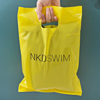 China Custom Barrier Printing 15 Plastic Custom Bag Die Cut X12 Handle Gift Retail Branded Plastic Shopping Bag Goods Carrier Bags Poly for sale