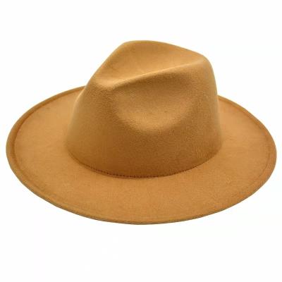 China Plain Casual Wide Brim England Style Winter Wool Unisex Hats For Men for sale