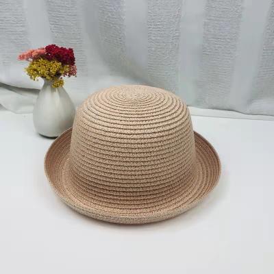 China Hot Children Hemming Plain Decoration Hawaiian Cheap Straw Hat Character Low Price Sale for sale