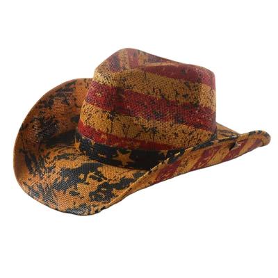 China Chinese Wholesale Factory Eco-Friendly Character Custom Painted Man Cowboy Straw Hat for sale