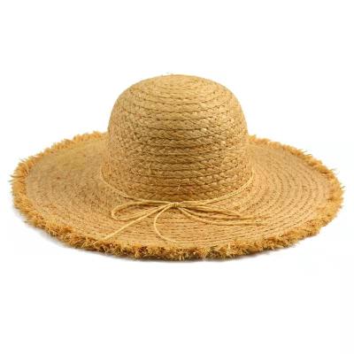 China Women's Summer Hot Sale Character Brim Raffia Beach Vintage Wide Peru Luffy Straw Hat for sale