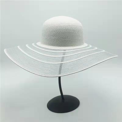 China 2022 Character Women's Grenadine Patchwork Parasol Paper Straw Hat Custom Vintage for sale