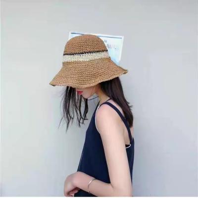 China High Quality Cheap Price Women Soft Wide Brim Character Printed Straw Hat For Girls for sale