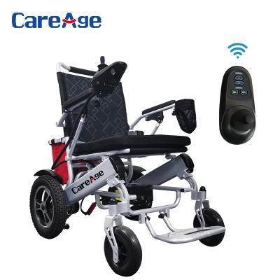 China Alumminum Alloy CE Certification Lightweight Aluminum Mobility Scooters Dual Lithium Battery Travel Disabled Power Folding Electric Wheelchair for sale