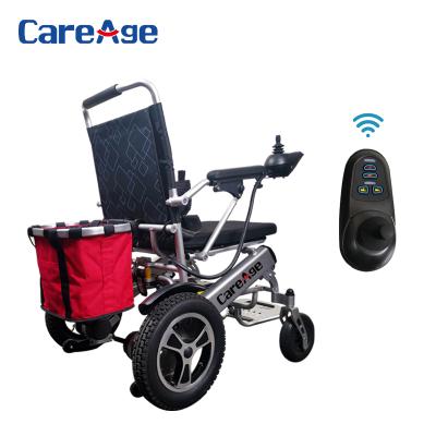 China Alumminum alloy factory price aluminum alloy portable disabled light power remote control electric wheelchair for sale