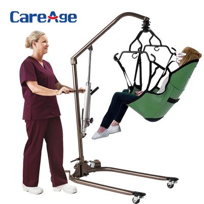 China Homecare 2020 Manual Elder Foldable Transportable Body Electric Hoyer Crane Portable Lifters Transfer Patient Chair Lift for sale