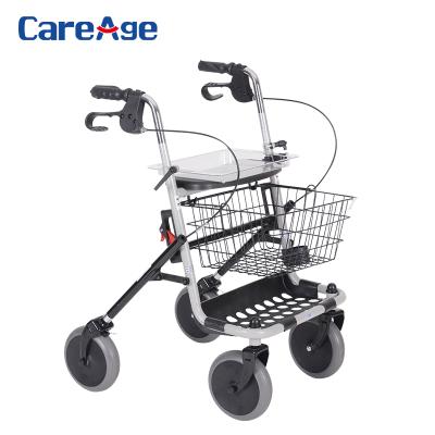 China Wholesale Best Price Folding Aluminum Older Large Adult Steel Rolling Walking Lightweight Walker With Seat Rollator Walker for sale