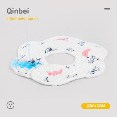 China Antibacterial Saliva Towel Plain Baby Bibs Bandana 100%cotton Soft Muslin 360degrees Absorbent Bibs for sale