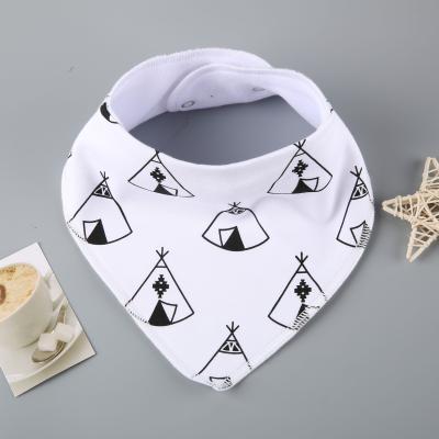 China Hot Selling Sustainable Wholesale Triangular Saliva Towel Double Side Baby Burp Cloths Baby Bibs for sale