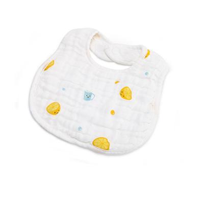 China New Design Muslin Cotton Adjustable Snap Closure Plain White Bibs Safe For Baby Children For Kids for sale