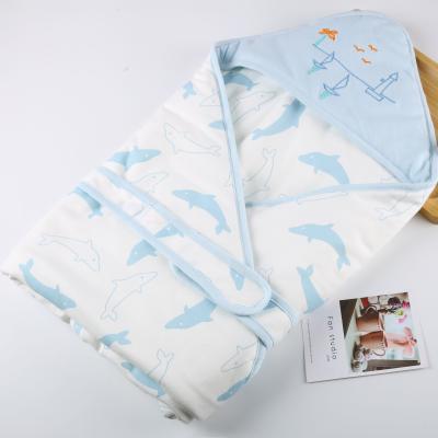 China 100% Cotton Knitted Newborn Baby Comforter Pad Sleeping Sack Sleep Bags Baby Wraps Newborn Blankets for sale