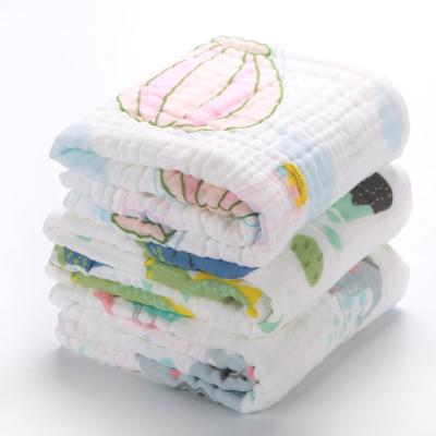 China 2019 Hot Selling Disposable On Amazon Muslin Newborn Cotton Baby Bath Towels Cotton Warm Baby Towels With 6 Layers for sale