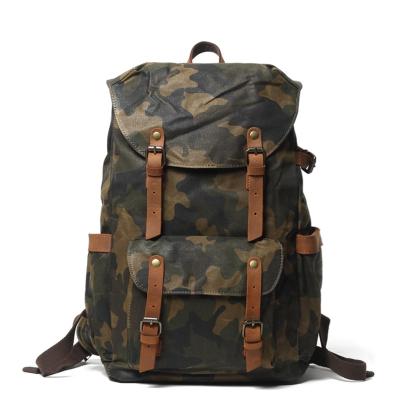 China Supplier New waterproof canvas waterproof design hiking backpack camouflage travel laptop durable camping backpack for sale