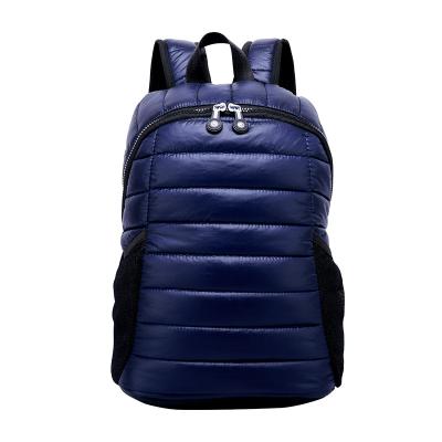 China New waterproof fabric backpack fashion down jacket designer down puffy puffy cotton travel backpack for sale