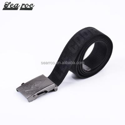 China Custom Good Quality Garment Guangzhou Factory Workwear PP Elastic Webbing Belt With Ratchet Buckle For Firefighter for sale