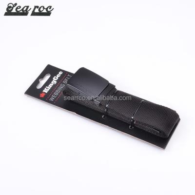 China Wholesale Garment Canvas Workwear Spun Polyester Webbing Iron Buckle Belt for sale